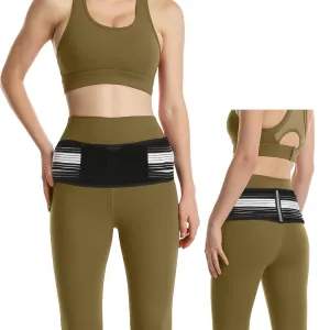 SI Joint Hip Belt for Women & Men, Hip Brace for Sciatica, Pelvic, Lower Back and Si joints Pain, Breathable Material Sacroiliac Joint soft straps with 360°ventilation holes.
