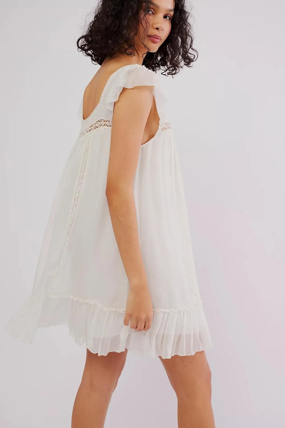 Slip Lace Mini Dress for Women Y2k Sleevelss Backless Flowy Short Tunic Dress Lingerie Nightgown Going Out Dresses