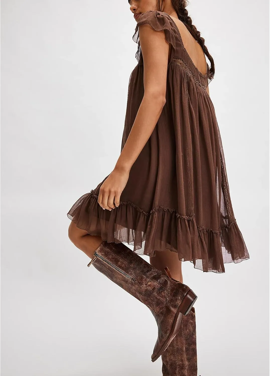 Slip Lace Mini Dress for Women Y2k Sleevelss Backless Flowy Short Tunic Dress Lingerie Nightgown Going Out Dresses