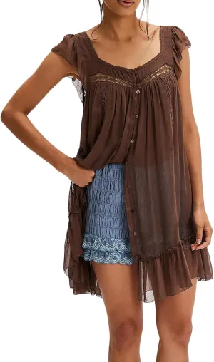 Slip Lace Mini Dress for Women Y2k Sleevelss Backless Flowy Short Tunic Dress Lingerie Nightgown Going Out Dresses