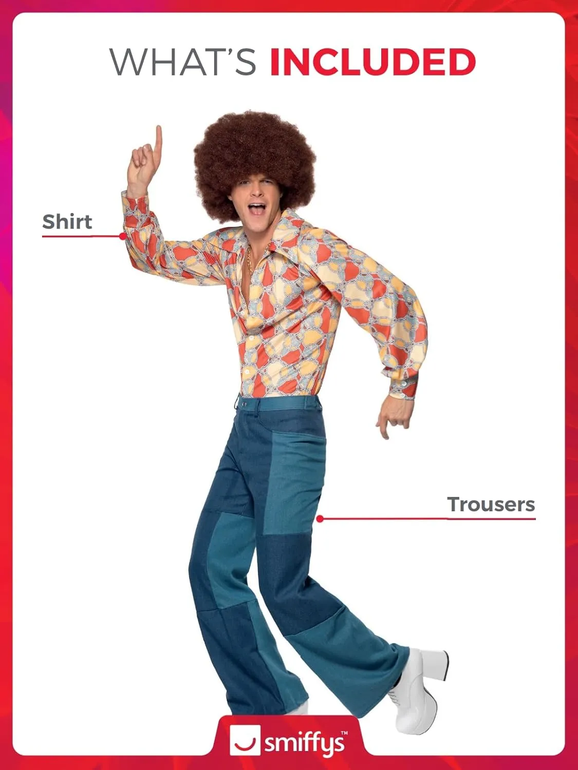 Smiffys Men 1970s Retro Costume