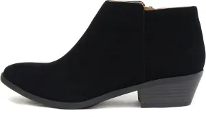 Soda Mug - Western Inspired Bootie w/Zipper and Chucky Low Stacked Heels