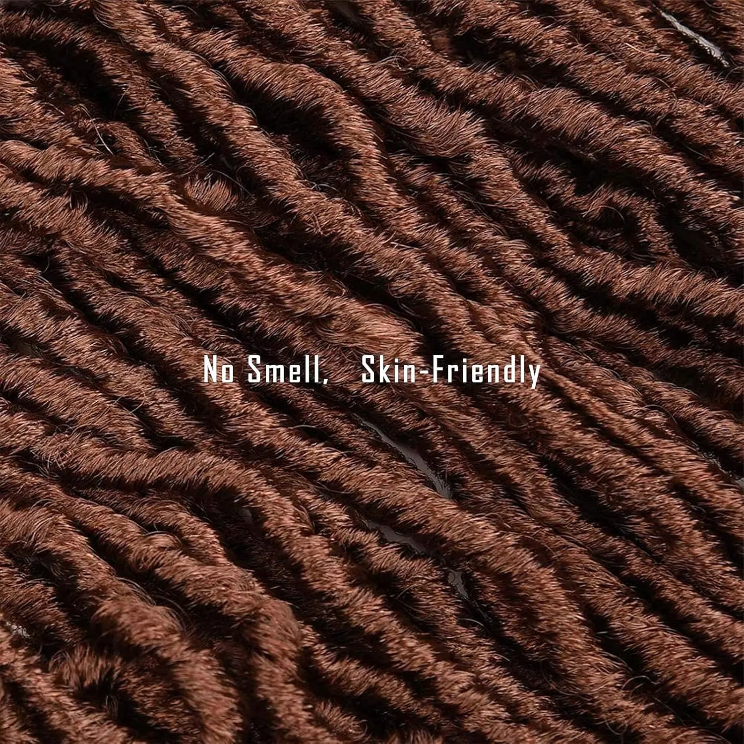 Soft Locs Crochet Hair 18 Inch 6 Packs Faux Locs Natural Brown Color Crochet Hair Synthetic Hair Extension for Women (18inch, 30#)