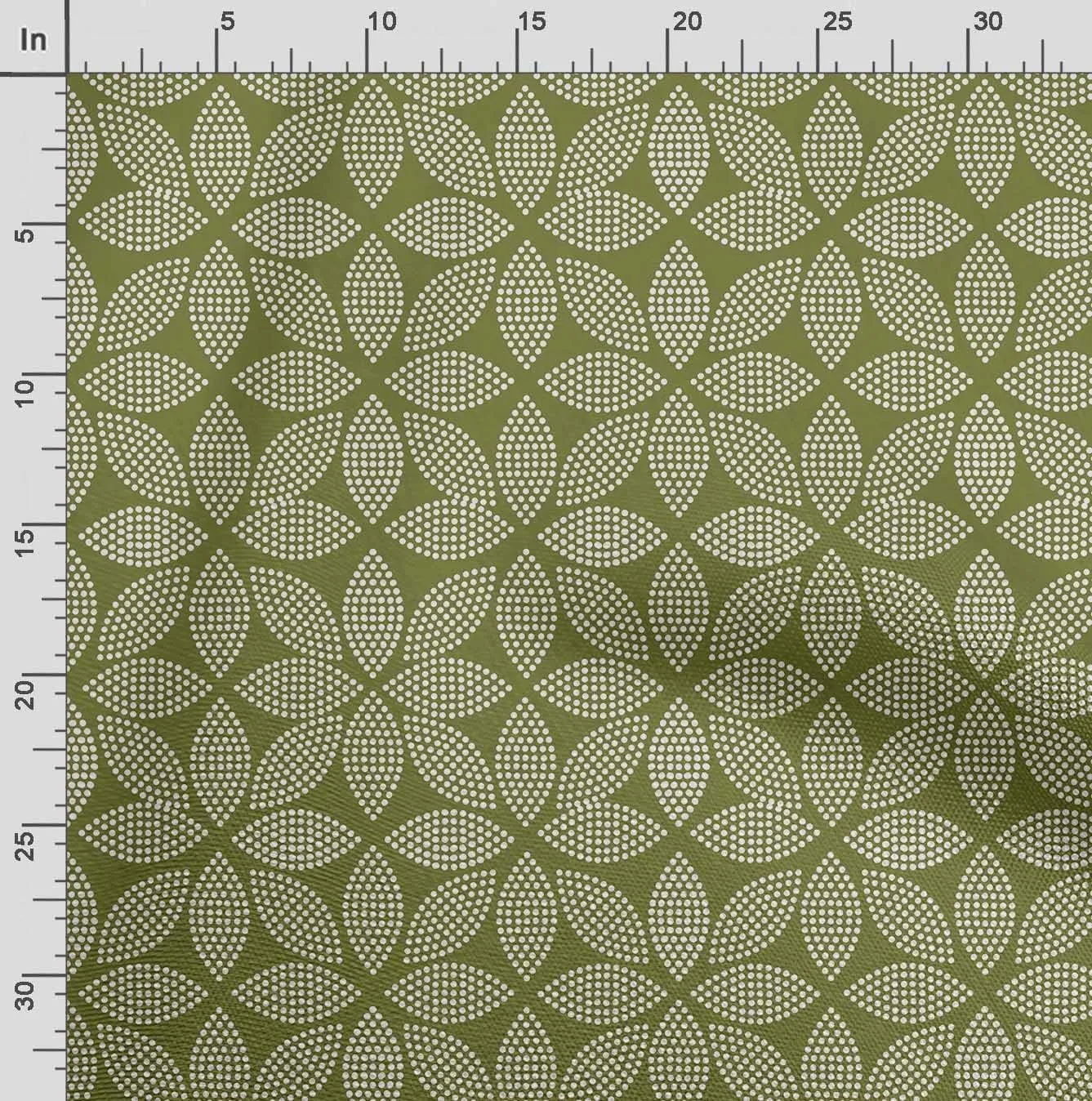 Soimoi Dotted Floral Print - Green, Canvas Fabric Material - 56 Inch Wide, 1 Yard, Unstitched Fabric for Upholstery, Bags, Workwear and Outdoor Gear.