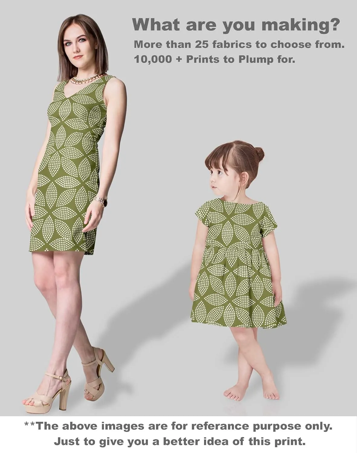 Soimoi Dotted Floral Print - Green, Canvas Fabric Material - 56 Inch Wide, 1 Yard, Unstitched Fabric for Upholstery, Bags, Workwear and Outdoor Gear.