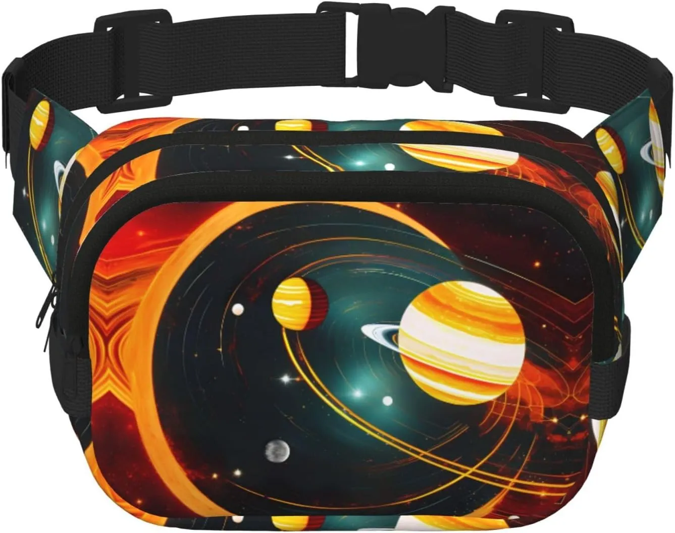 Solar System Jupiter Saturn print Fashion Waist Packs Crossbody Belt Bag Fanny Pack for Women Crossbody for Traveling Running
