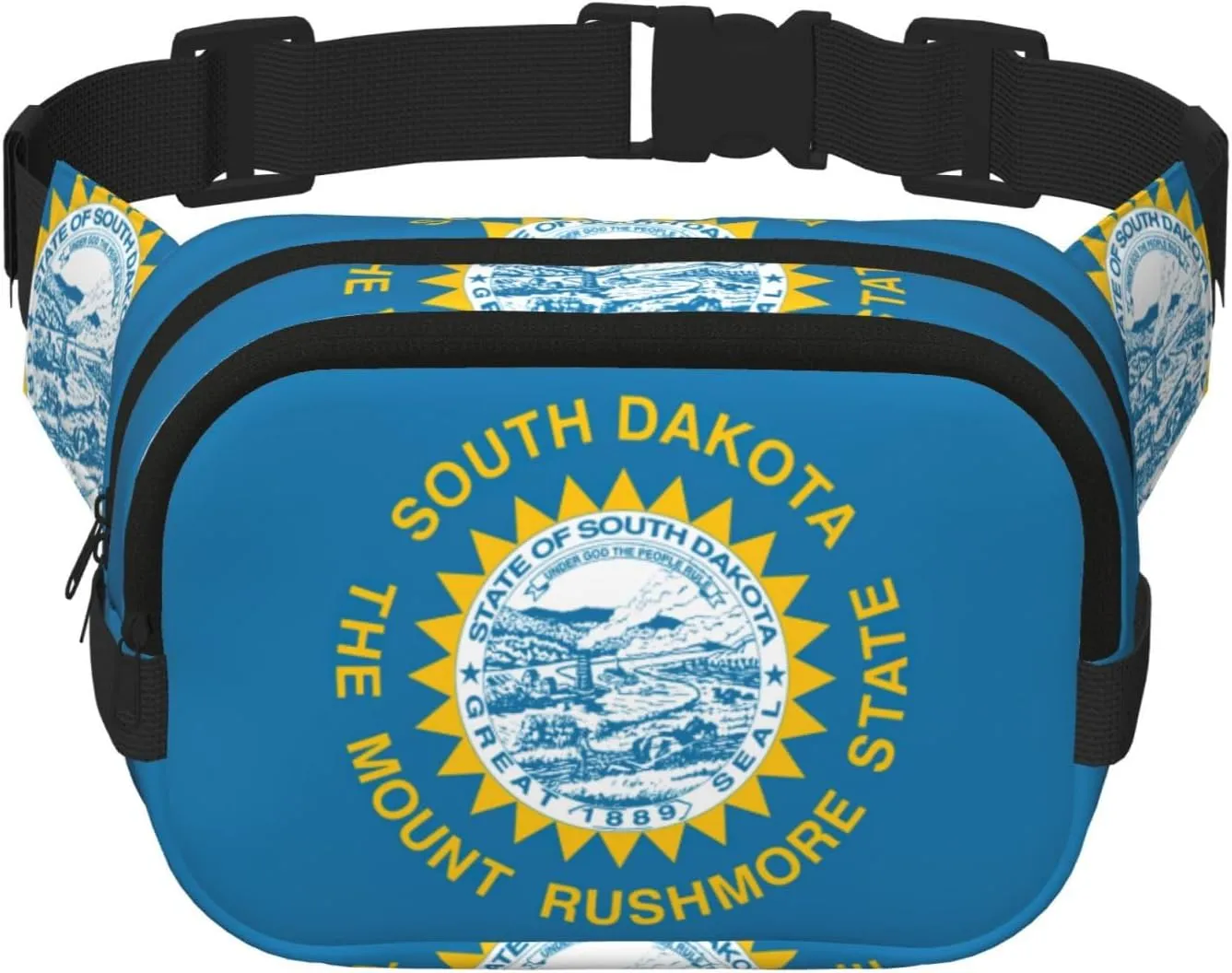 South Dakota Flag print Fashion Waist Packs Crossbody Belt Bag Fanny Pack for Women Crossbody for Traveling Running