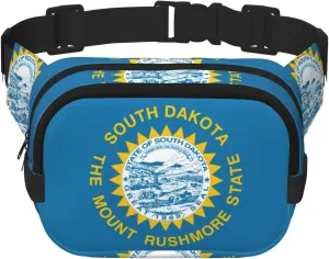 South Dakota Flag print Fashion Waist Packs Crossbody Belt Bag Fanny Pack for Women Crossbody for Traveling Running