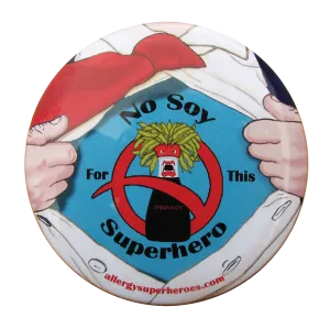 Soy Allergy Superhero Boy Button