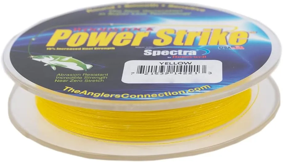 Spectra Power Strike Low Stretch Fishing Line – 150 Yards in Multiple Colors and Line Strength Options