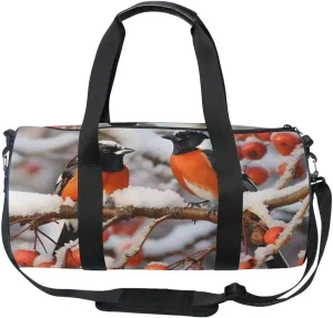 Sports Gym Bag Gym Duffle Bag Sport Bags for Men Women Bird Sparrow 2 Durable Handle Luggage Bag