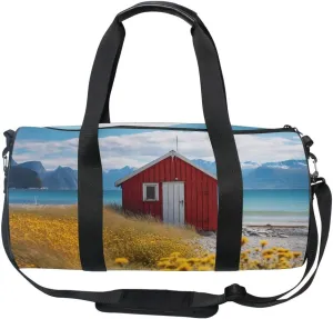Sports Gym Bag Gym Duffle Bag Sport Bags for Men Women Cottage Durable Handle Luggage Bag