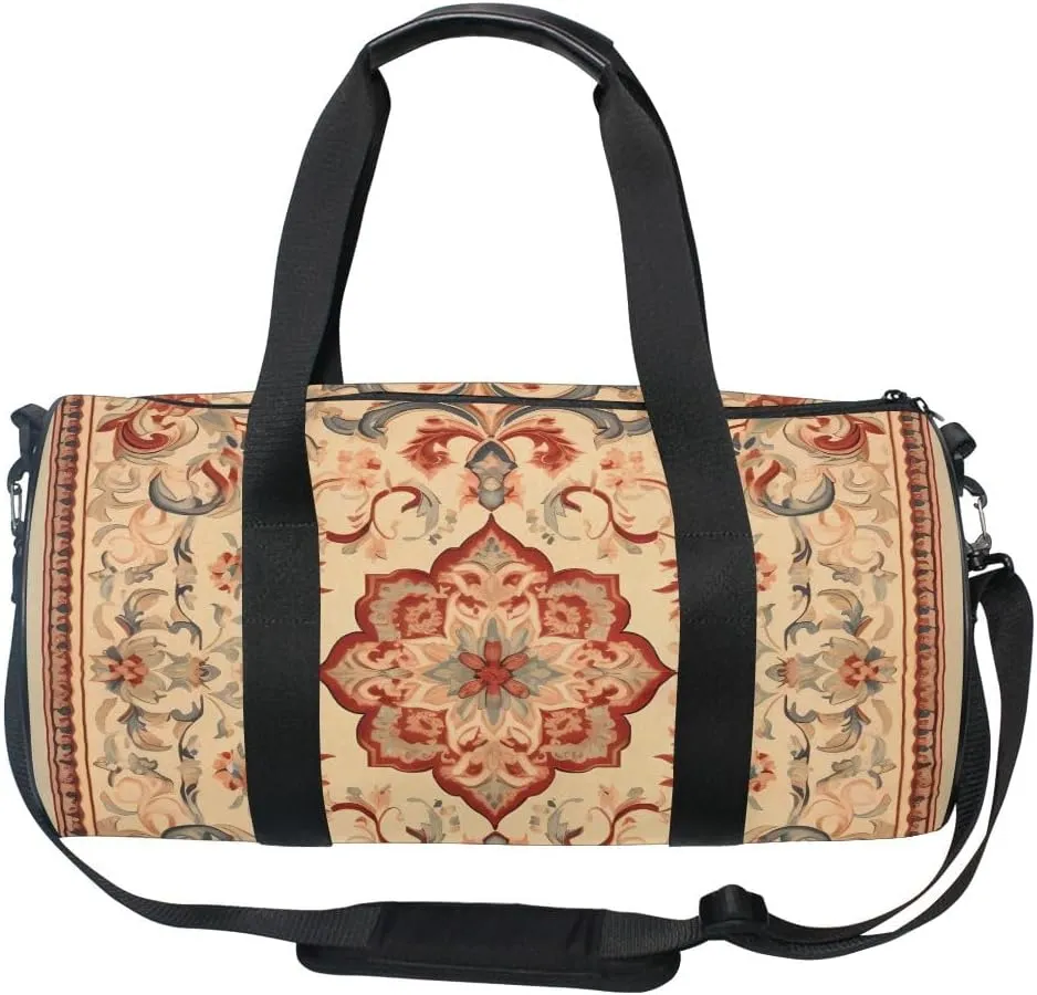 Sports Gym Bag Gym Duffle Bag Sport Bags for Men Women Iranian Turkish Pattren Durable Handle Luggage Bag