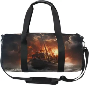 Sports Gym Bag Gym Duffle Bag Sport Bags for Men Women Shipwreck 1 Durable Handle Luggage Bag