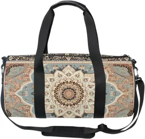 Sports Gym Bag Gym Duffle Bag Sport Bags for Men Women Turkish Iranian Pattern 2 Durable Handle Luggage Bag