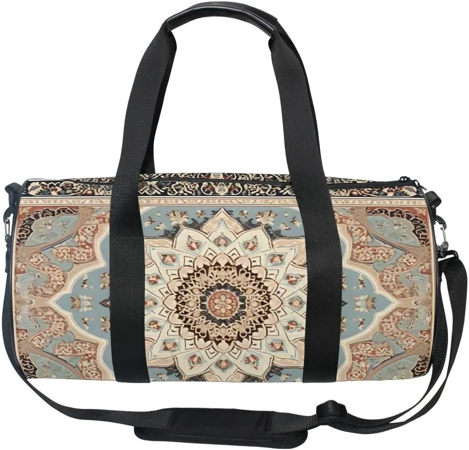 Sports Gym Bag Gym Duffle Bag Sport Bags for Men Women Turkish Iranian Pattern 2 Durable Handle Luggage Bag