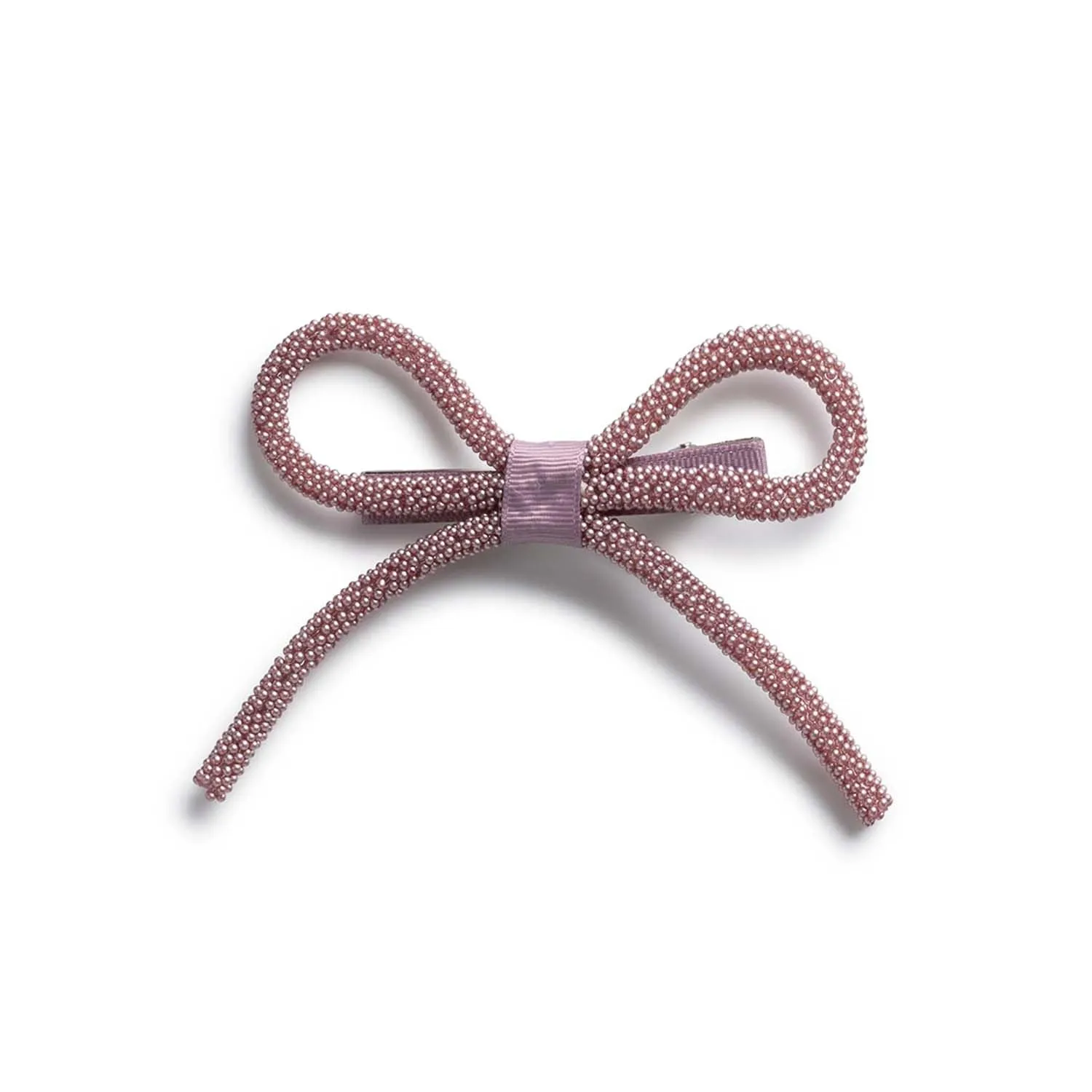 Sprinkle Pearl Bow Clip - Lilac | Dainty Pearlized Beads for Any Look | Alligator Clip at the Base | Hair Clip | Hair Accessory for Girls