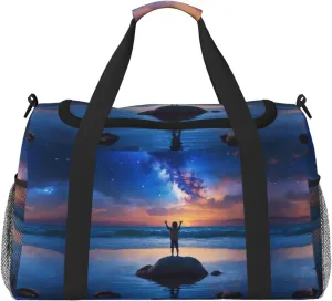 Starry Night Sky Deep print Weekender Overnight Carry On Bag Gym Luggage Bag Duffel Bag for Travel Women