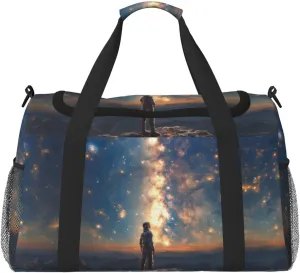 Starry Night Sky Deep print Weekender Overnight Carry On Bag Gym Luggage Bag Duffel Bag for Travel Women