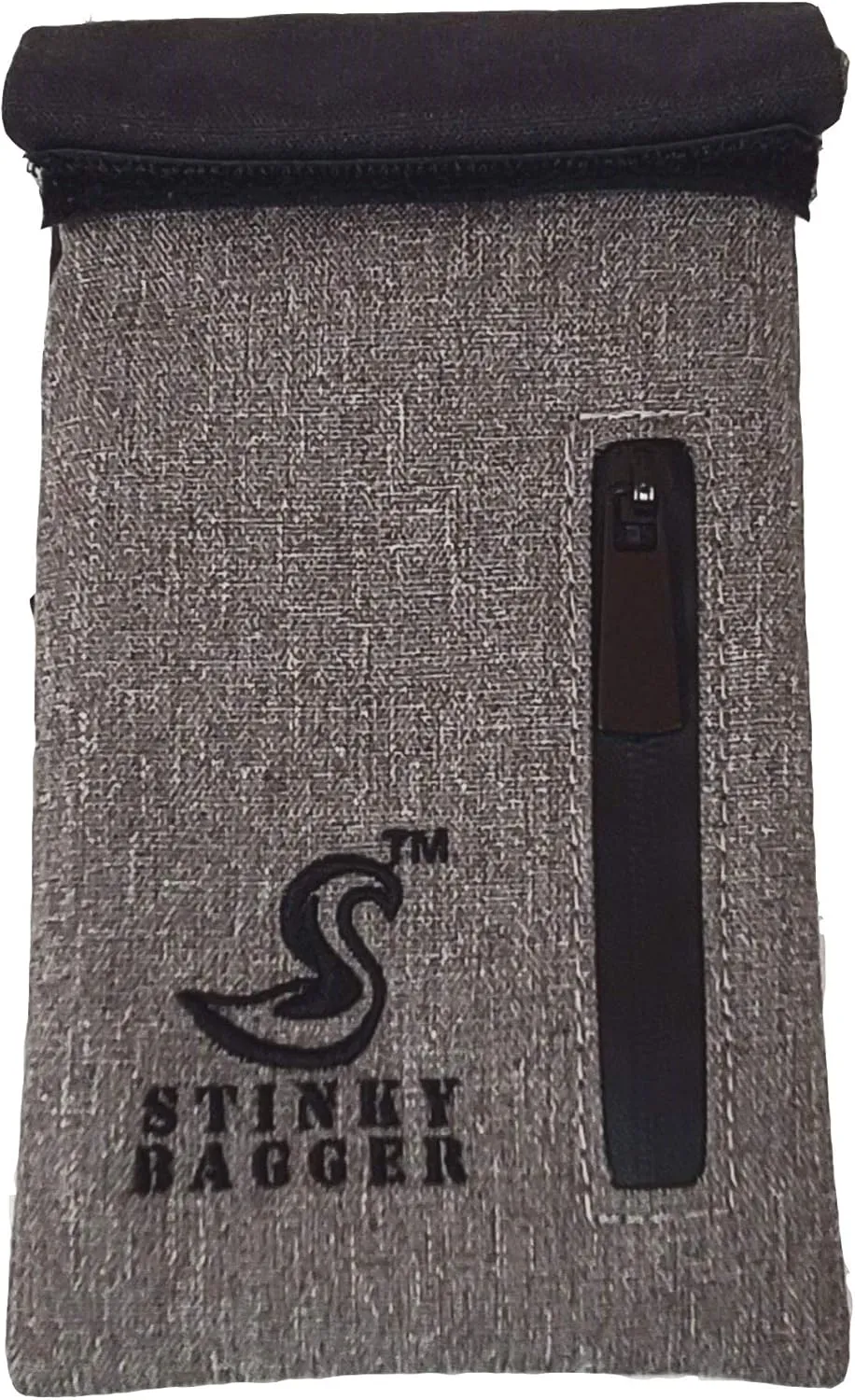 STINKY BAGGER™ Smell Proof Pouch Pocket Size, with Tray (Fits, Exclusive), 2 Zipper Pockets, Odor Proof Bag 3.6in x 6in, No Smell Pouch, Classy Two-Tone