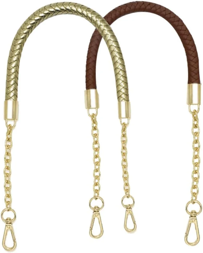 STOBOK Leather Chain Handle Replacement Straps for Women Tote Bags Warm Handbag Accessory Straps for DIY