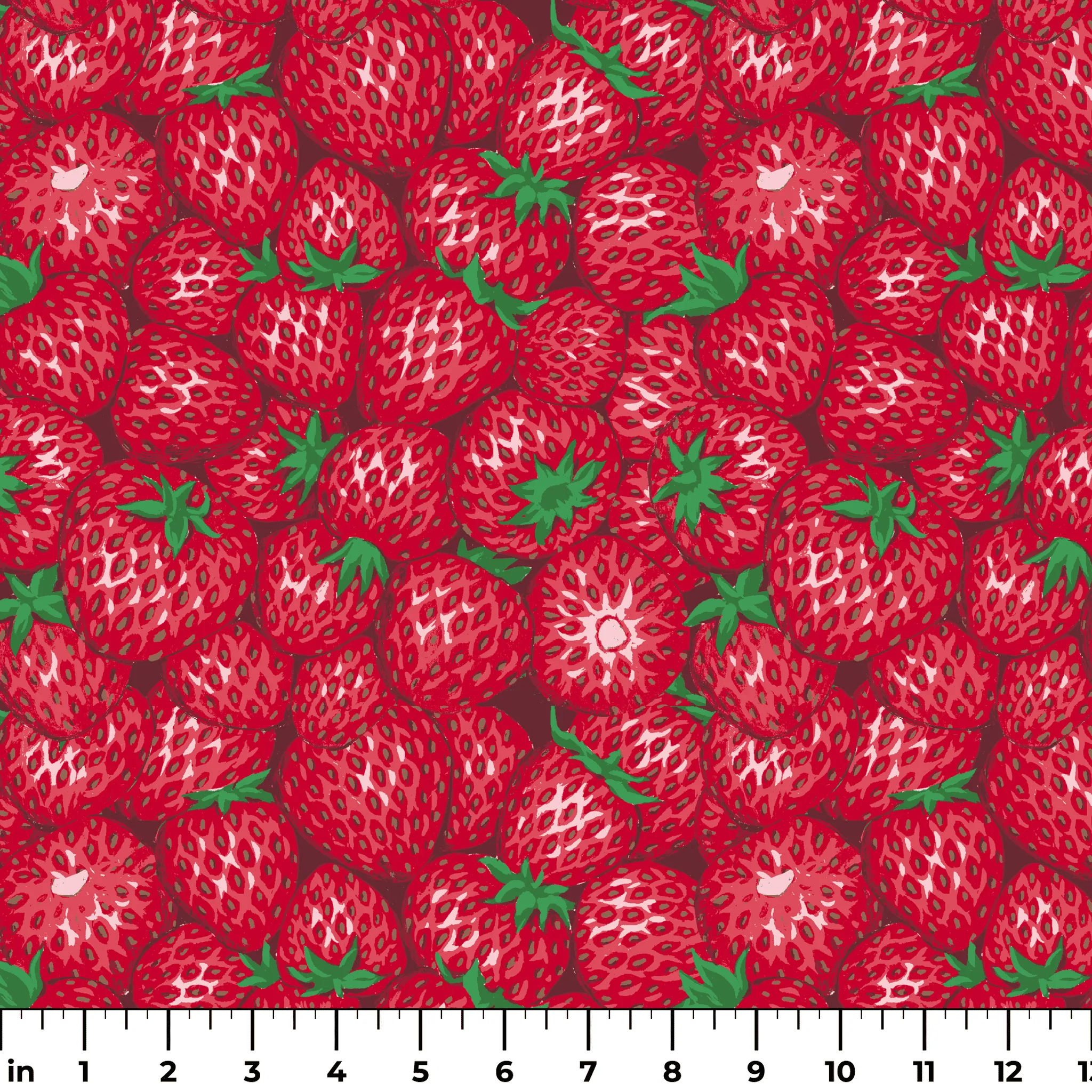 Strawberry Bliss - Farm Fresh Fruit Fabric