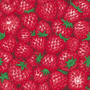 Strawberry Bliss - Farm Fresh Fruit Fabric