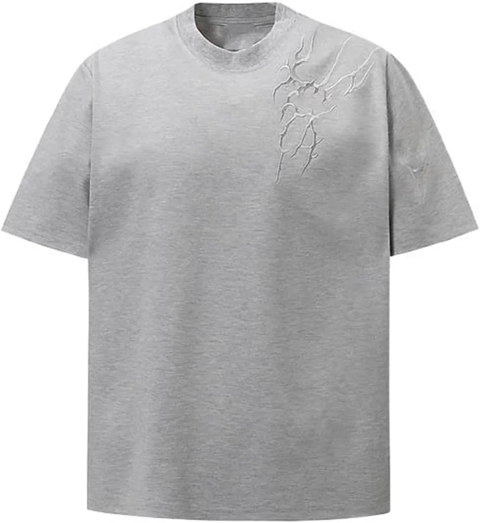 Streetwear Round Neck Short Sleeve T-Shirt, Summer Fit for Men