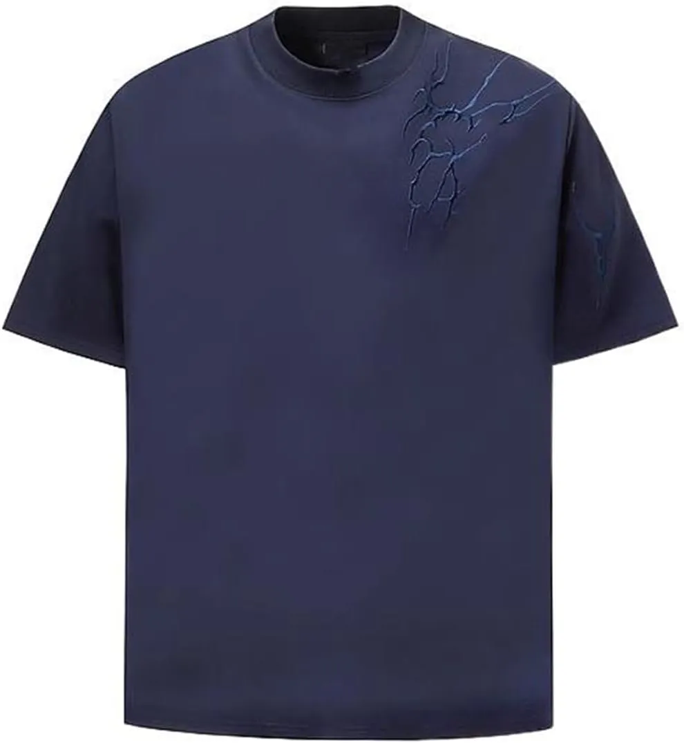 Streetwear Round Neck Short Sleeve T-Shirt, Summer Fit for Men