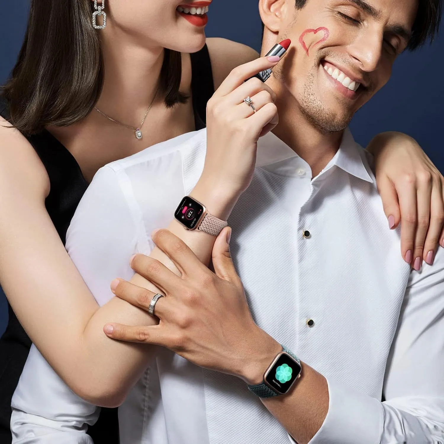 Stretchy Nylon Band Compatible with Apple Watch Band 38mm 40mm 41mm 42mm 44mm 45mm 46mm Women Men, Adjustable Sport Elastic Replacement Strap for iWatch Series 10 9 8 7 6 5 4 3 2 1 SE