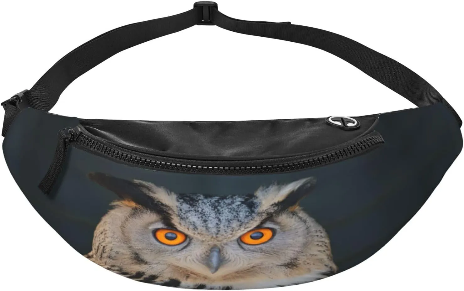 Stylish 3d Blue Owl Bumbags Waist Fanny Pack For Women Ladies Men Lightweight Bum Bag With Zip Pockets Adjustable Belt For Dog Walking Running Cycling Hiking Outdoor Sport