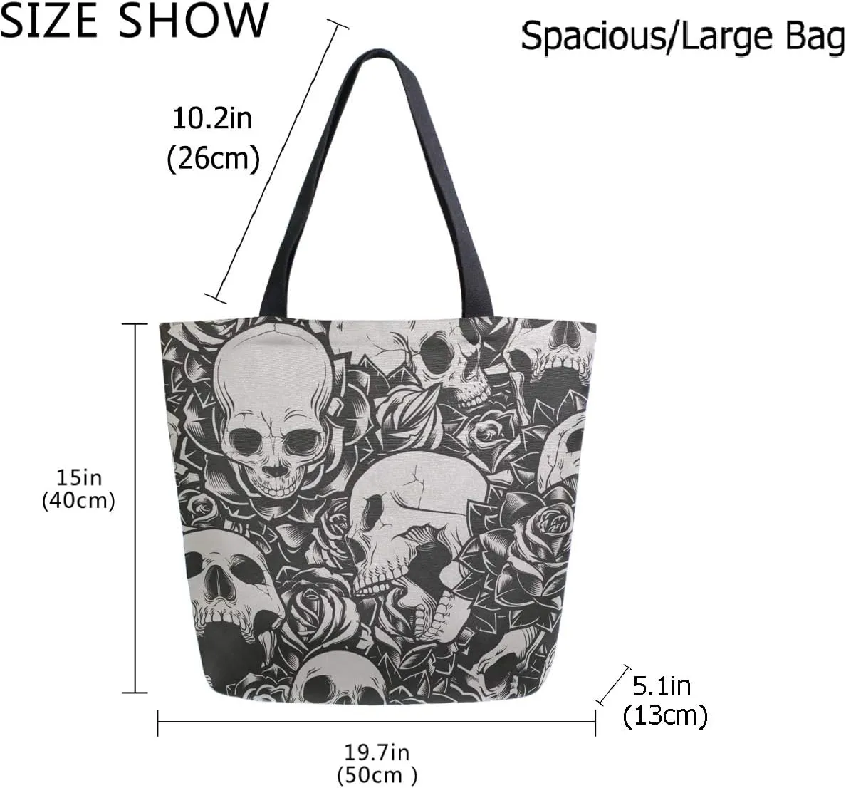 Stylish Print Extra Large Shoulder Tote Bag for Beach Travel Weekender Gym Grocery Shopping…