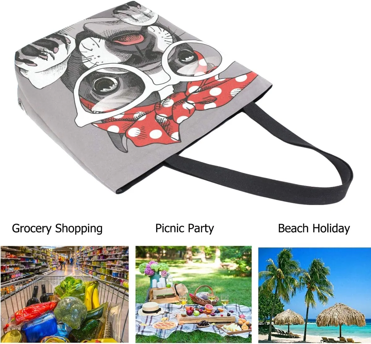 Stylish Print Extra Large Shoulder Tote Bag for Beach Travel Weekender Gym Grocery Shopping…