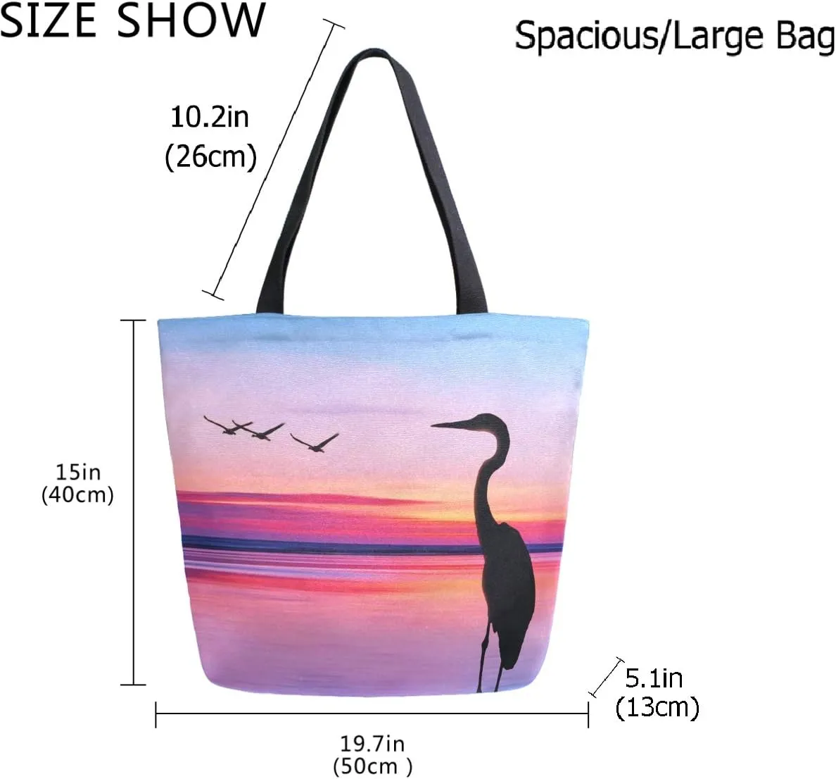 Stylish Print Extra Large Shoulder Tote Bag for Beach Travel Weekender Gym Grocery Shopping…