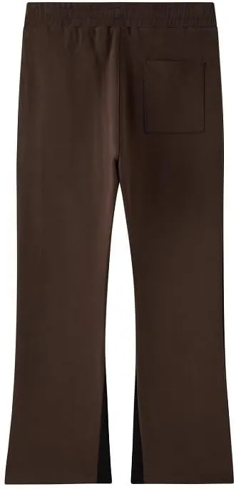 Suede Flare Sweatpants Women Baggy Patchwork Casual 90s Hip Hop Mens Sweat Pants
