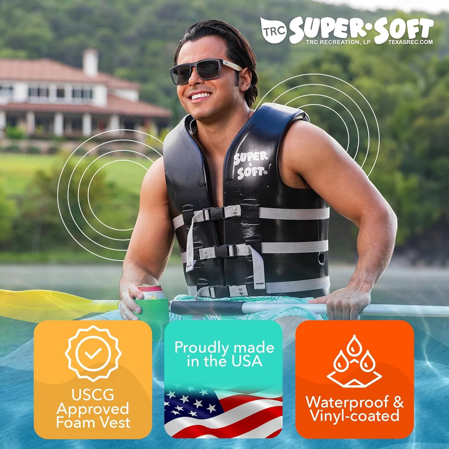 Super Soft TRC Recreation USCG Type III Adult Life Jacket Vest