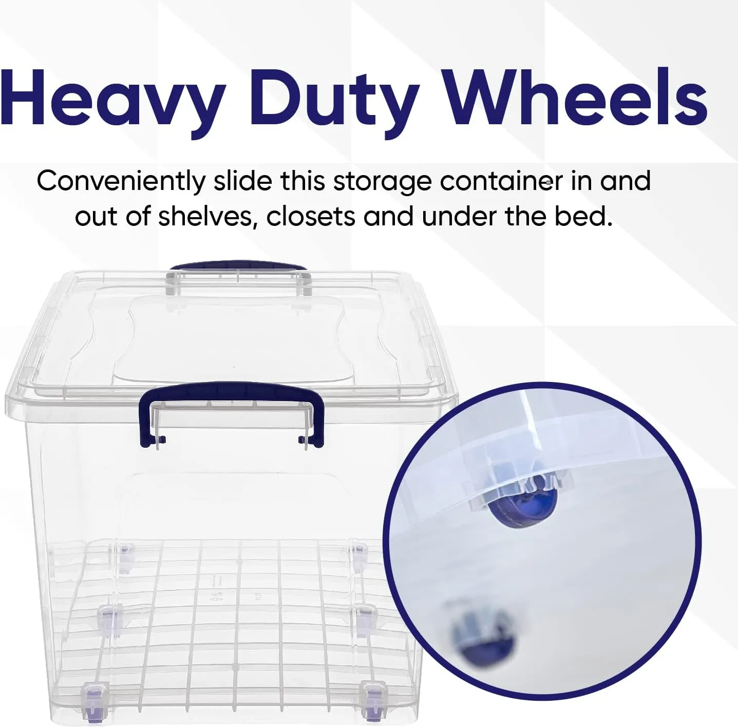 Superio Storage Bins with Lids, Clear Plastic Containers for Organizing, Stackable Totes, BPA Free, Odor Free, Organizer Boxes for Home, and Dorm (2 Pack, 44 Quart)