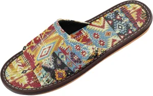 susiyo Slippers for Women Men Ethnic Patchwork Grunge Effect Summer House Slippers