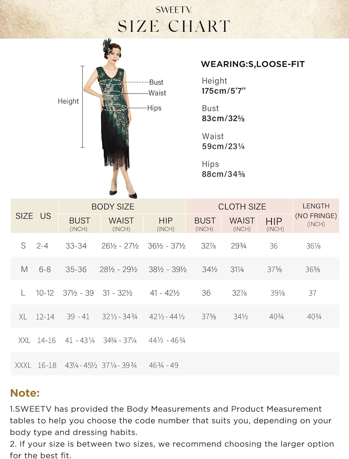 SWEETV 1920s Vintage Peacock Flapper Dresses Sequin Fringed Gatsby Dress with Headband