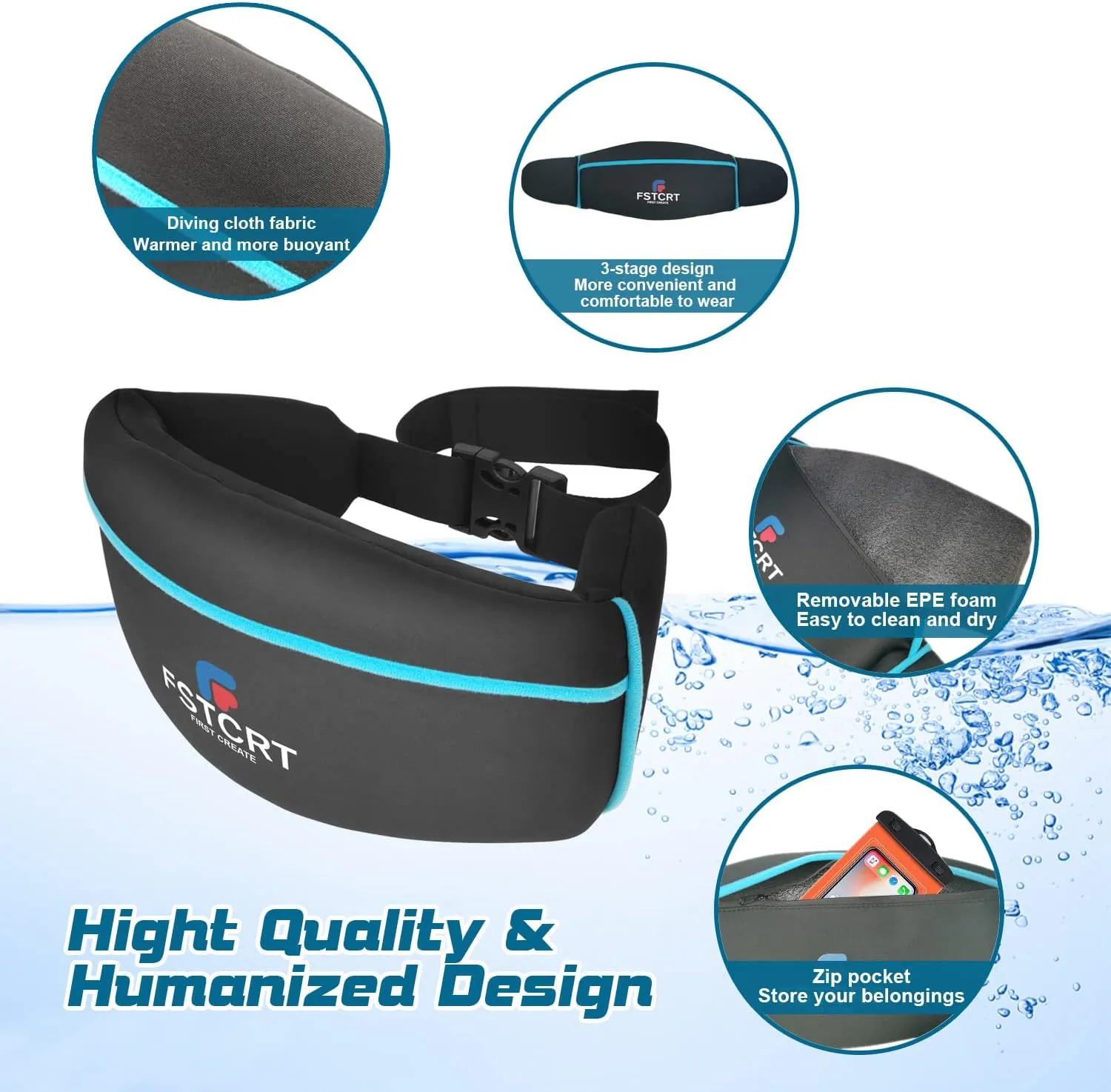 Swim Belt, Flotation Belt, Water Aerobics Belt, Swimming Belts for Adults, Pool Exercise Equipment for Adults and Children, Water Aerobic Equipment, Aqua Jogging