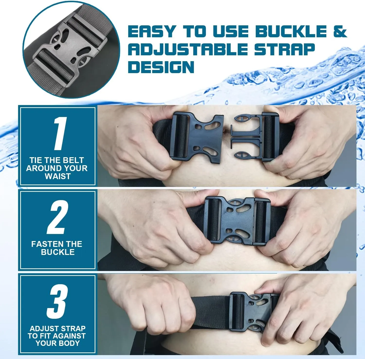 Swim Belt, Flotation Belt, Water Aerobics Belt, Swimming Belts for Adults, Pool Exercise Equipment for Adults and Children, Water Aerobic Equipment, Aqua Jogging