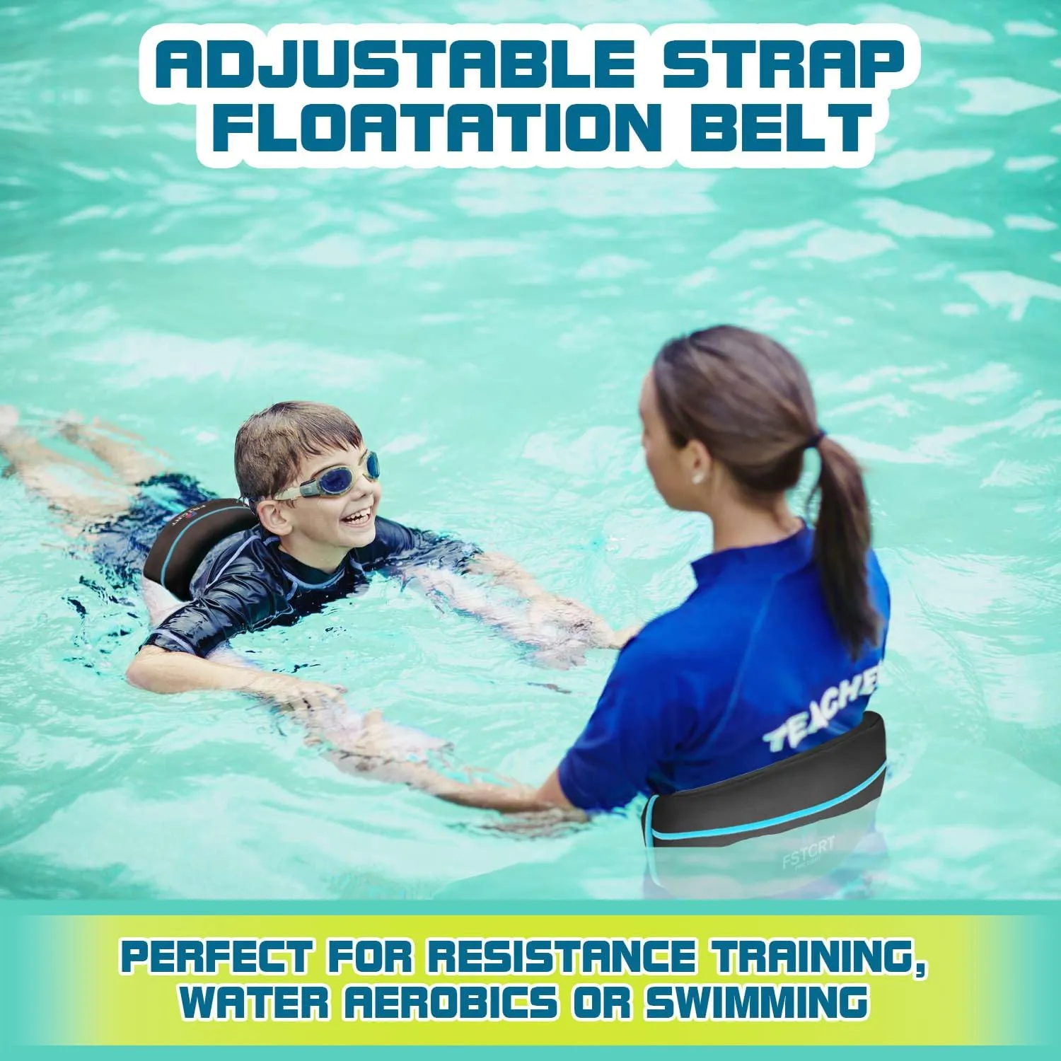 Swim Belt, Flotation Belt, Water Aerobics Belt, Swimming Belts for Adults, Pool Exercise Equipment for Adults and Children, Water Aerobic Equipment, Aqua Jogging