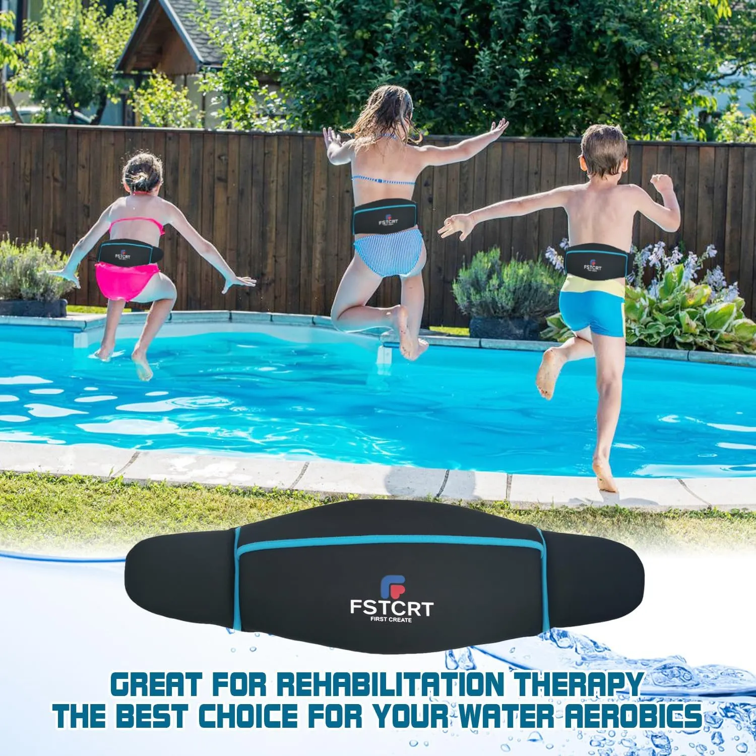Swim Belt, Flotation Belt, Water Aerobics Belt, Swimming Belts for Adults, Pool Exercise Equipment for Adults and Children, Water Aerobic Equipment, Aqua Jogging