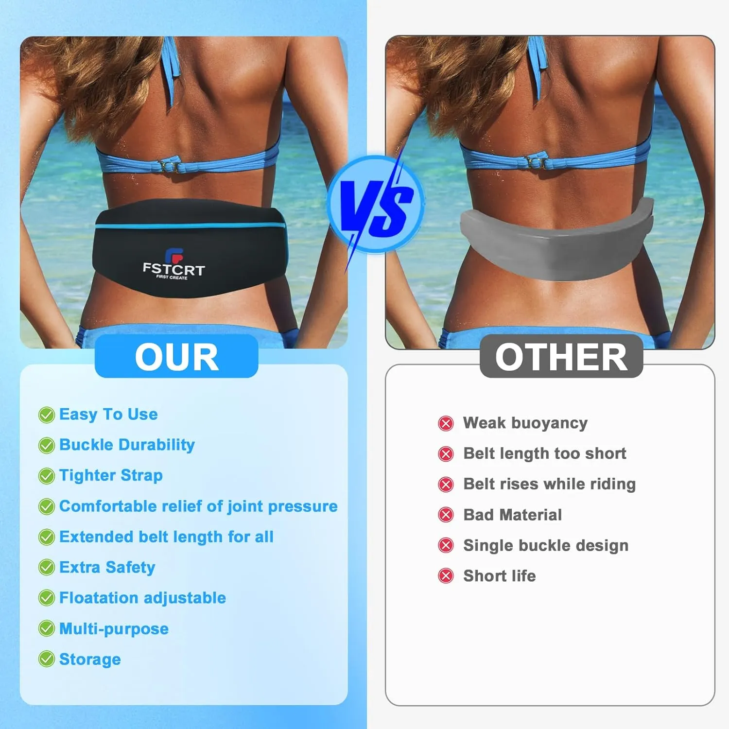 Swim Belt, Flotation Belt, Water Aerobics Belt, Swimming Belts for Adults, Pool Exercise Equipment for Adults and Children, Water Aerobic Equipment, Aqua Jogging