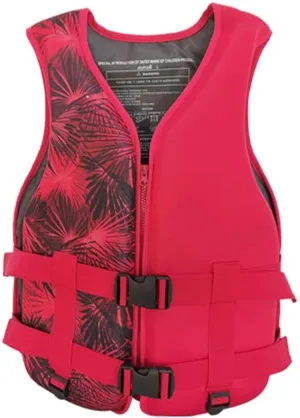 Swim Vest with Leg Straps, Zipper and Adjustable Belt, High Buoyancy Life Jacket for Paddle Sports, Kayaking(Red,Large)