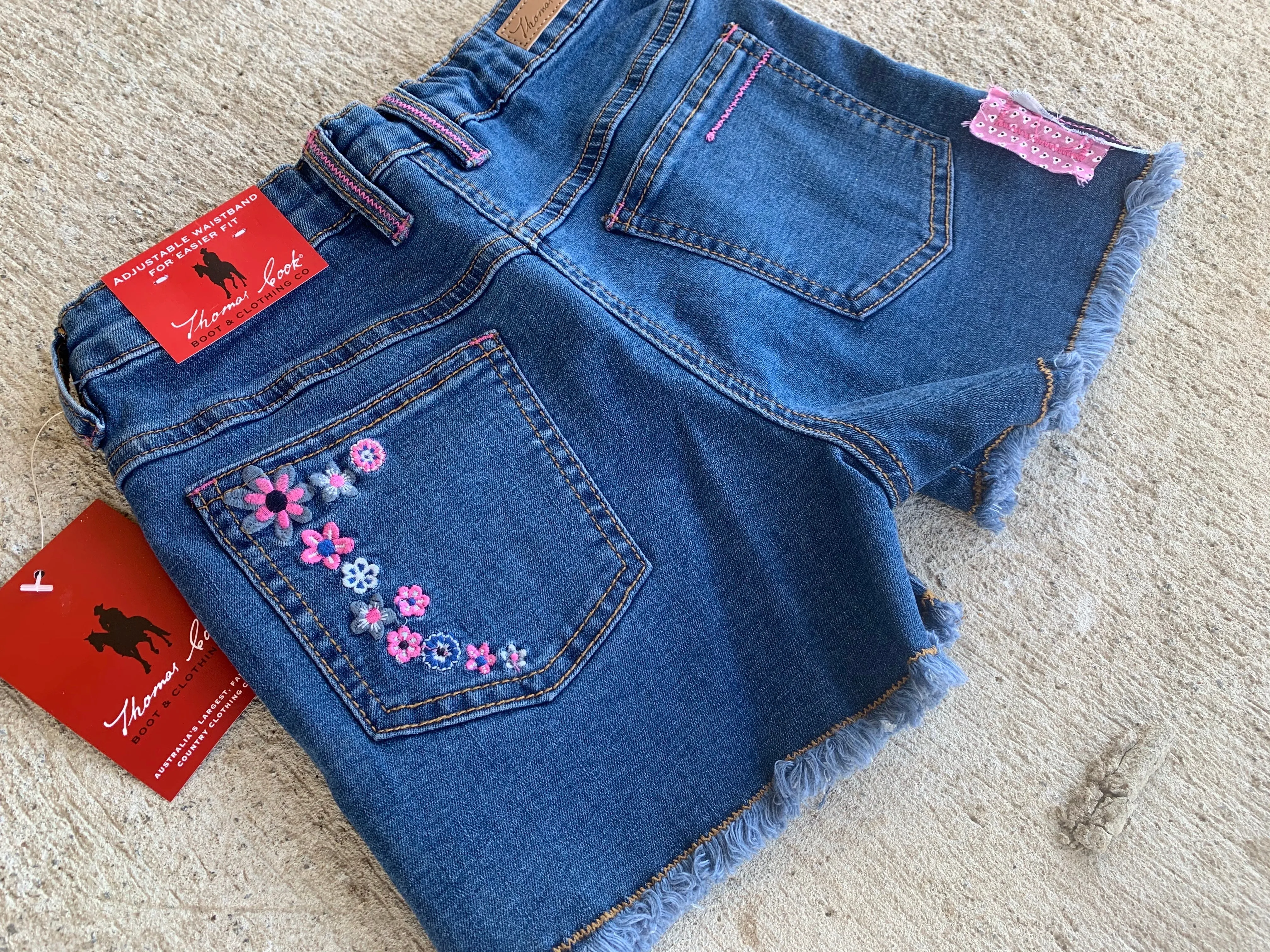 T0S5300072 Thomas Cook Girls Patchwork Denim Shorts