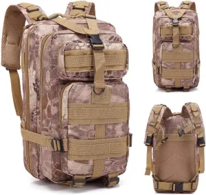 Tactical Backpack Military Army 3P Molle Backpack for Hiking Trekking Camouflage (Python Desert)