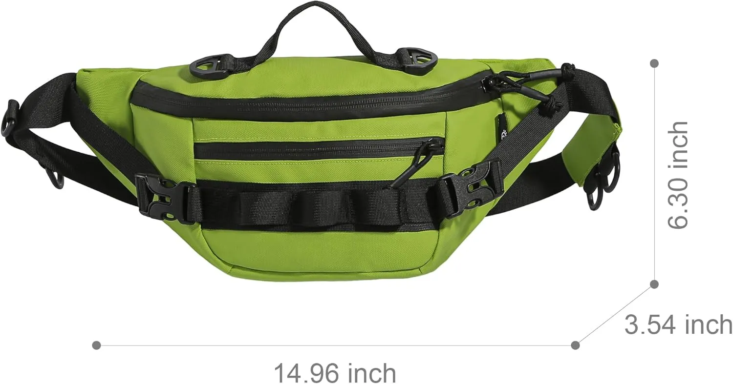 Tactical Fanny Pack for Men Women Military Waist Bag Molle Utility Hip Belt Pouch Crossbody Bags Bumbag for Cycling Hiking Walking Fishing Green