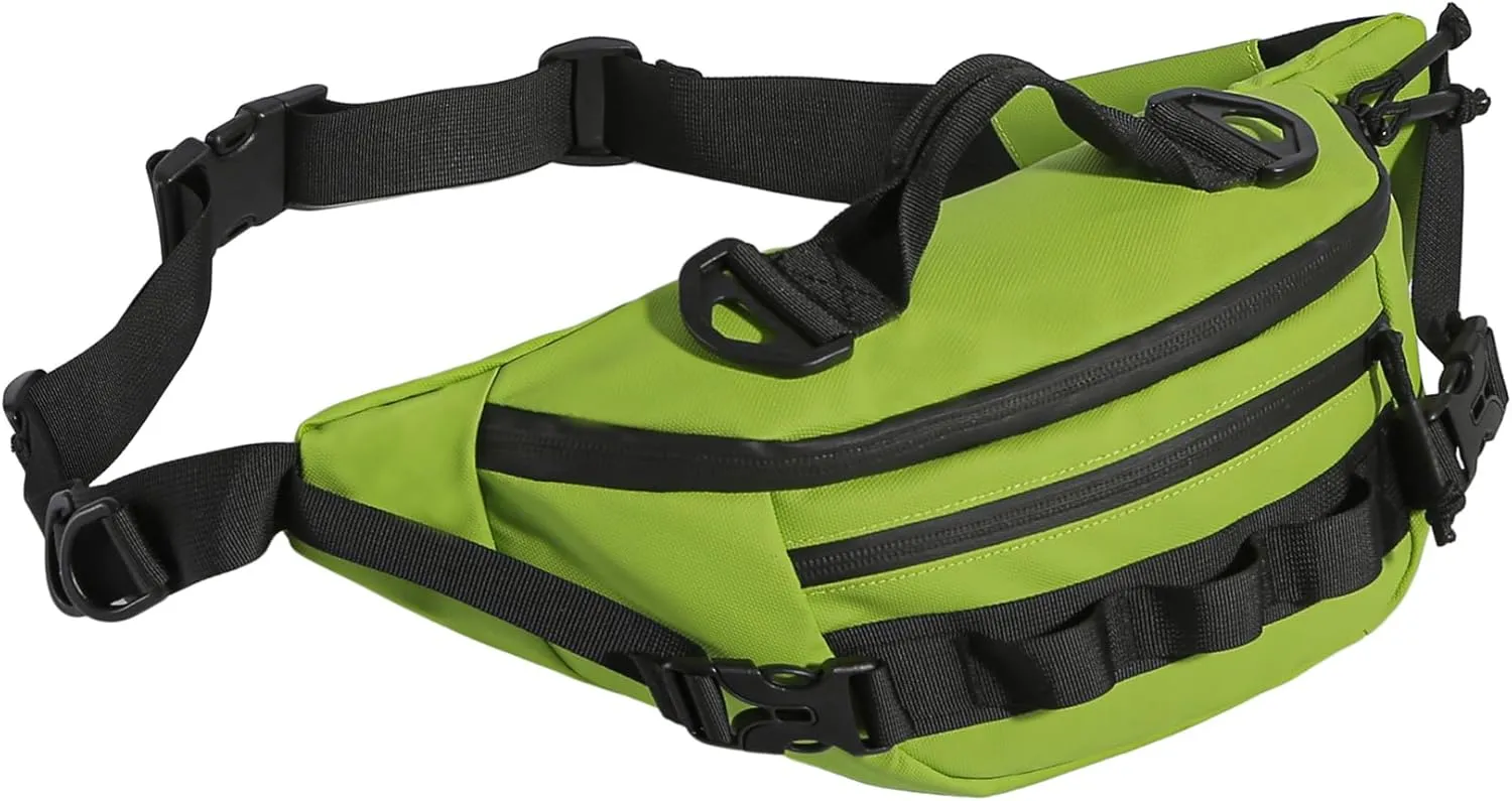 Tactical Fanny Pack for Men Women Military Waist Bag Molle Utility Hip Belt Pouch Crossbody Bags Bumbag for Cycling Hiking Walking Fishing Green