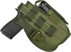 Tactical Molle Belt Gun Holster, Universal Adjustable Pistol Holsters with Mag Pouch Fits S&W M&P Shield M1911 Glock 17 26 42